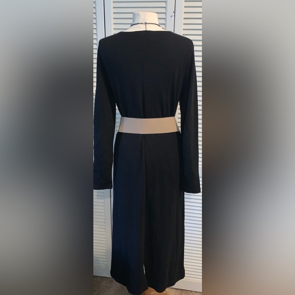 J.Jill Black long sleeve v neck Maxi Knit Dress Women’s Small - Picture 7 of 8